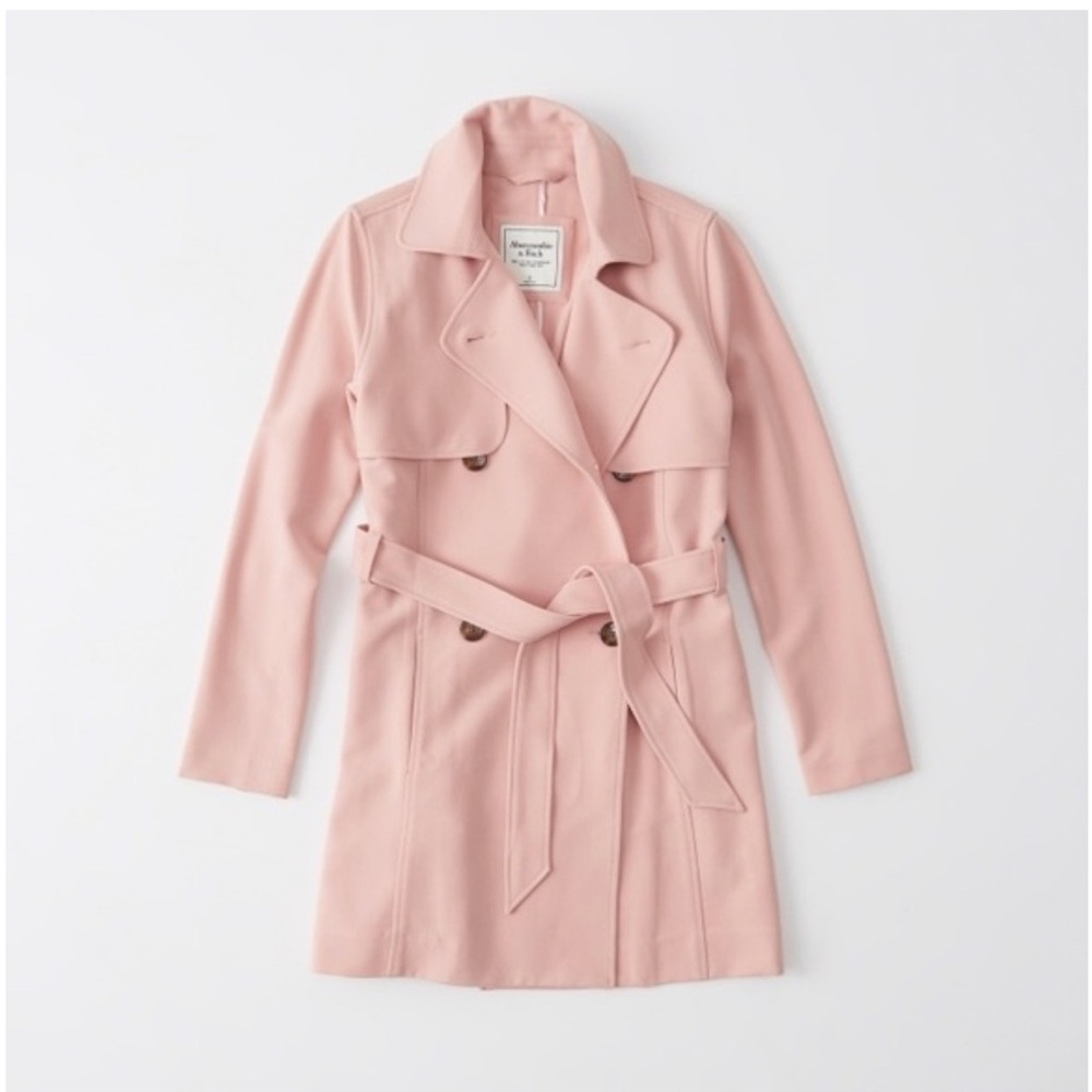 Abercrombie & Fitch Tan Trench Coat Classic Style